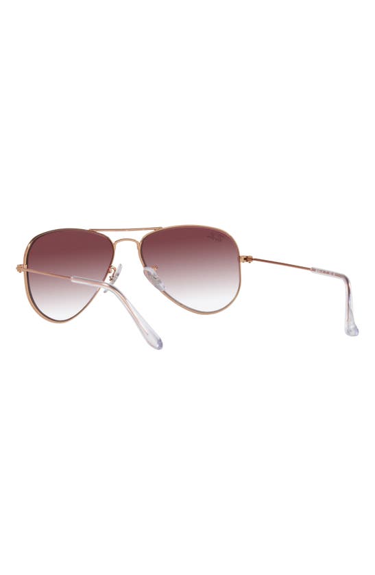 Shop Ray Ban Ray-ban Junior 52mm Aviator Sunglasses In Rose Gold