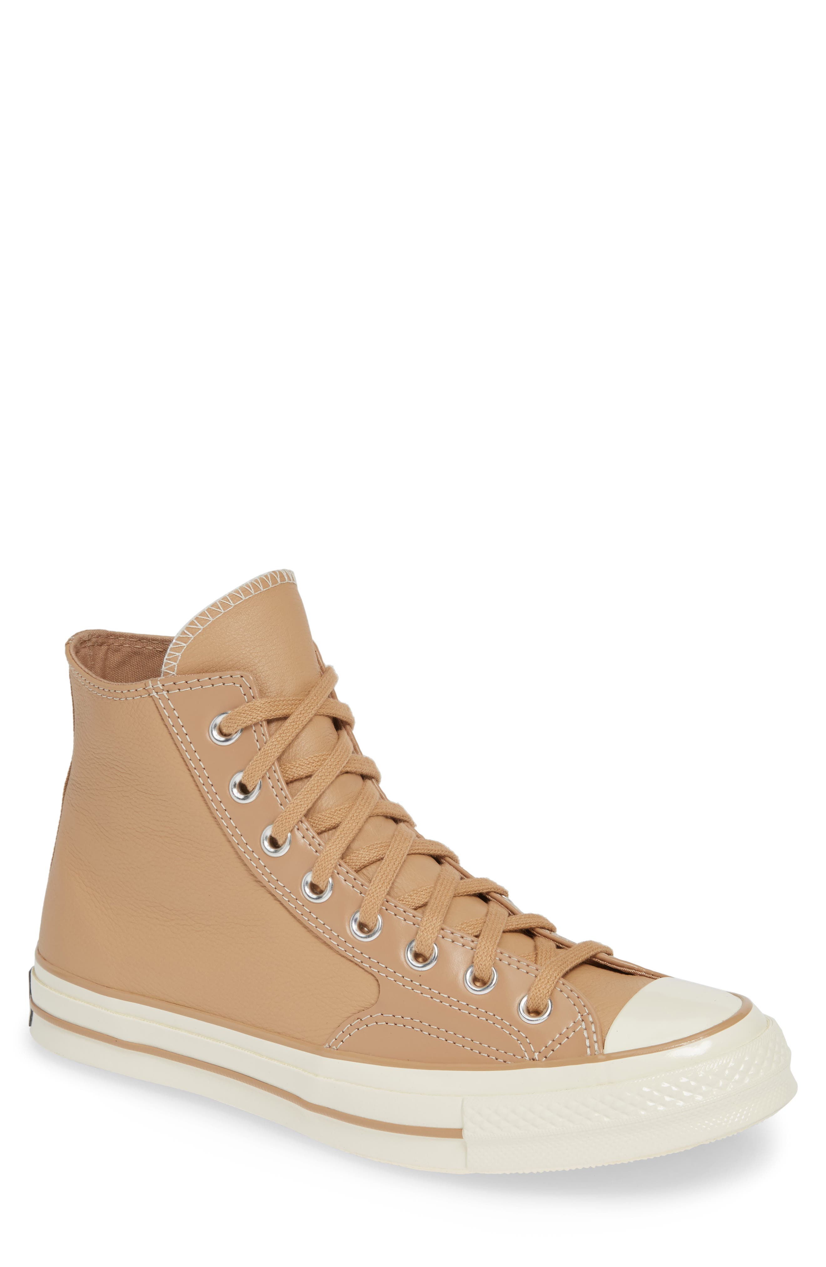 tan leather converse high tops
