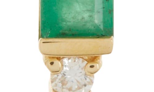 Shop Bony Levy El Mar Stud Emerald & Diamond Earrings In 18k Yellow Gold