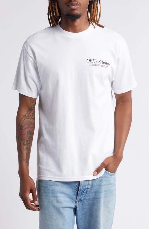 Obey Visual Food for Your Mind Graphic T-Shirt White at Nordstrom,