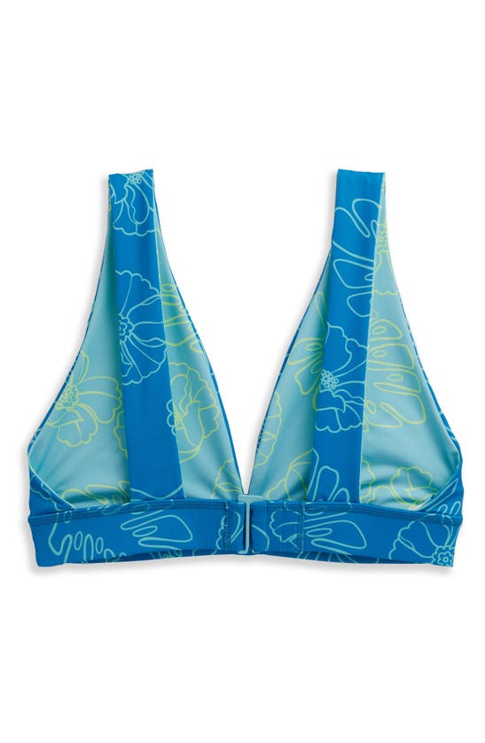 Tomboyx Reversible Plunge Bikini Top In Keep Palm