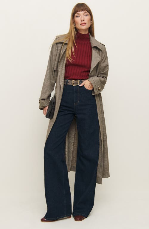 Shop Reformation Cary Slouchy High Rise Wide Leg Jeans In Ondine