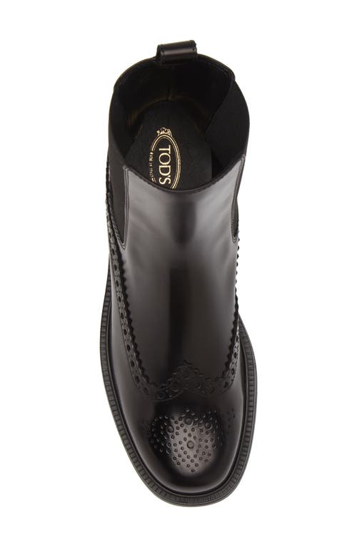 Tod's Chelsea Boots With Elastic Side Panels In Nero