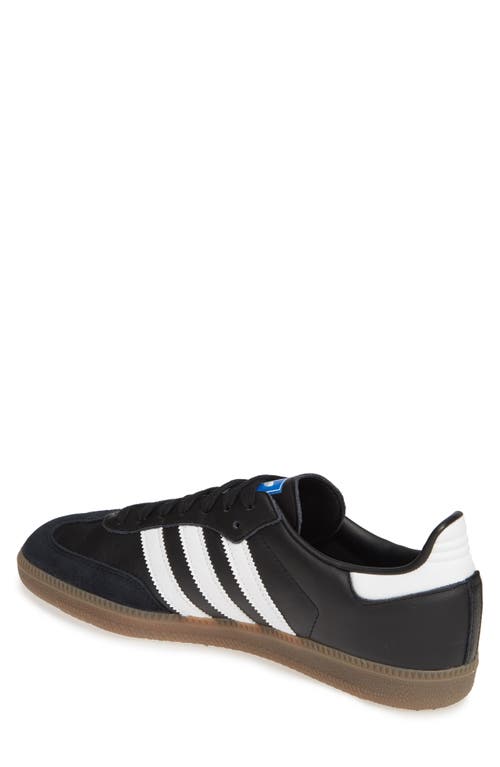 Adidas Originals Low-top Rubber Sole Sneakers With Contrast Stripes In Black