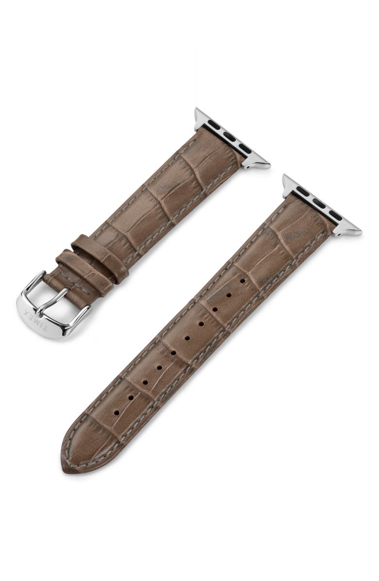 Timex® Croc Embossed Leather Apple Watch® Watchband | Nordstrom