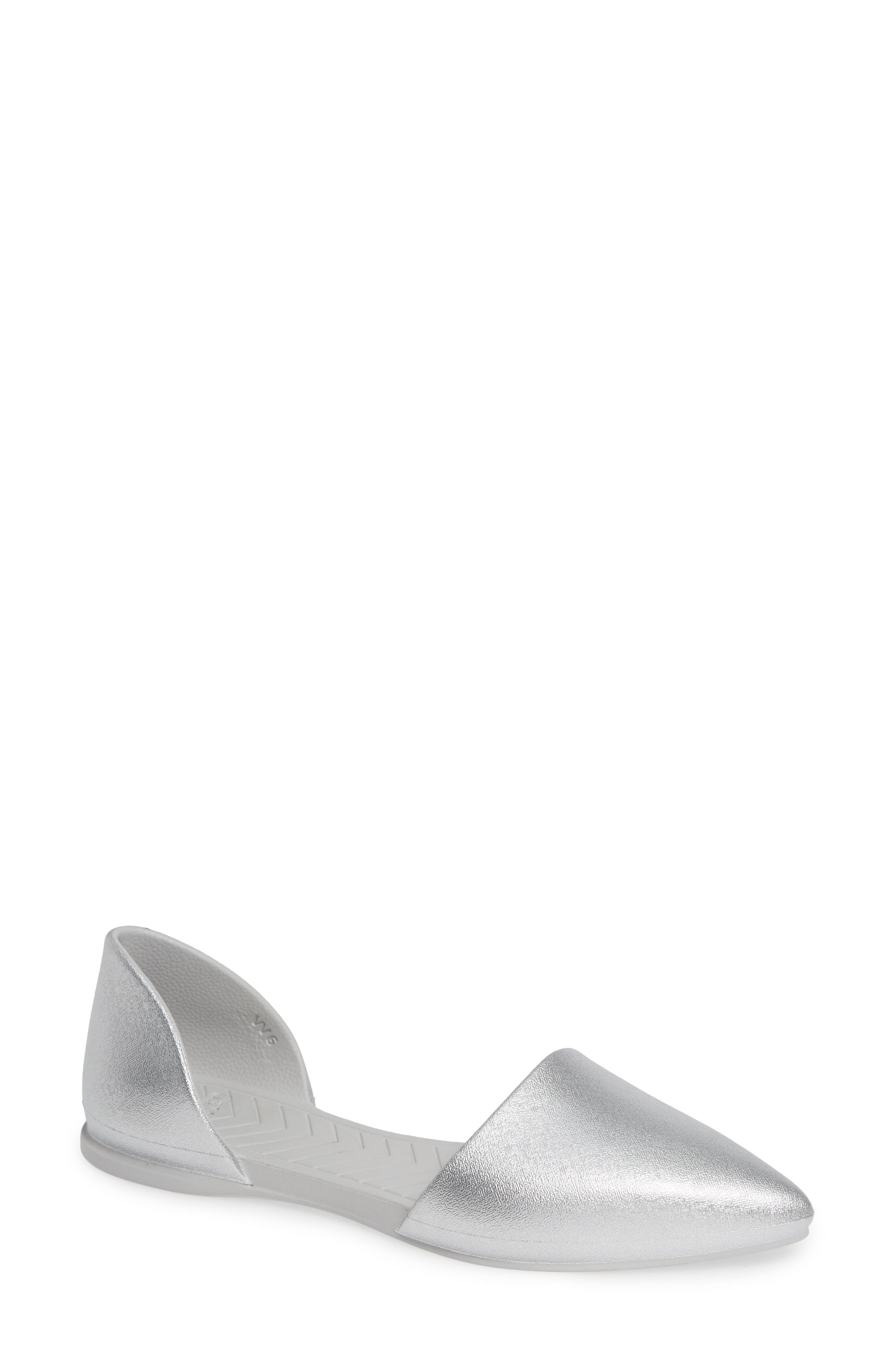 Native Shoes Audrey Vegan Open Sided Flat, Metallic