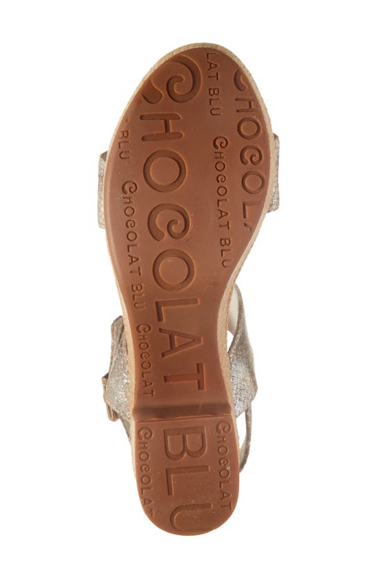 Chocolat Blu Grettel Platform Sandal In Tan Embossed Snake