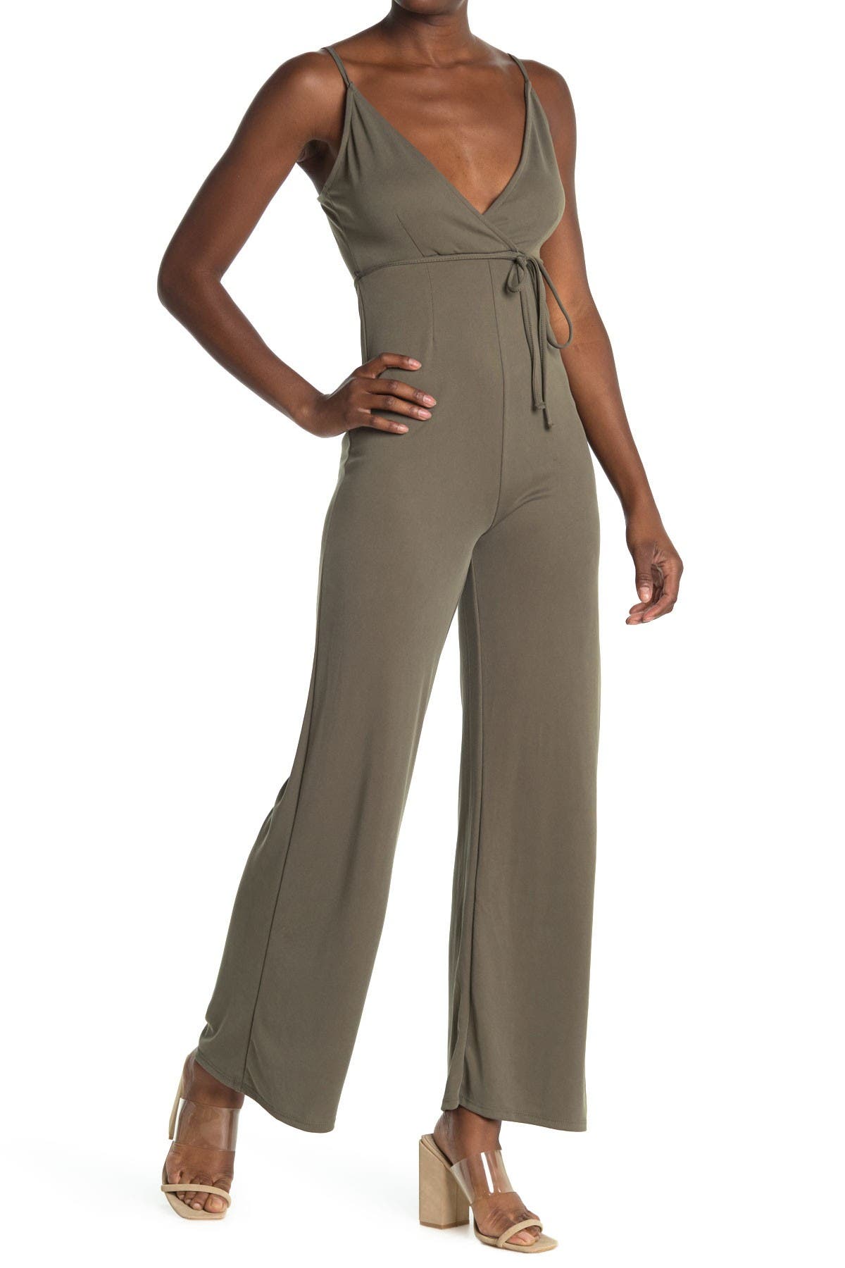 velvet torch cut out jumpsuit