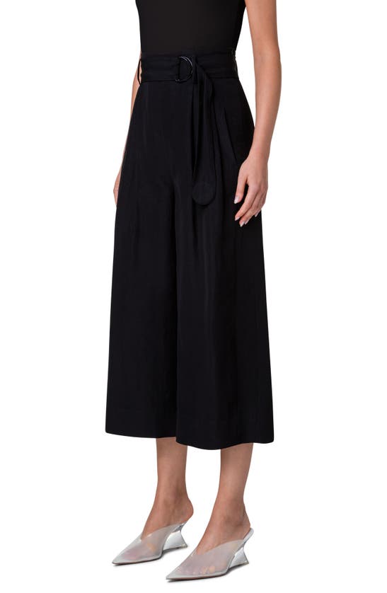 Shop Akris Punto Fiorella Belted Culottes In Black