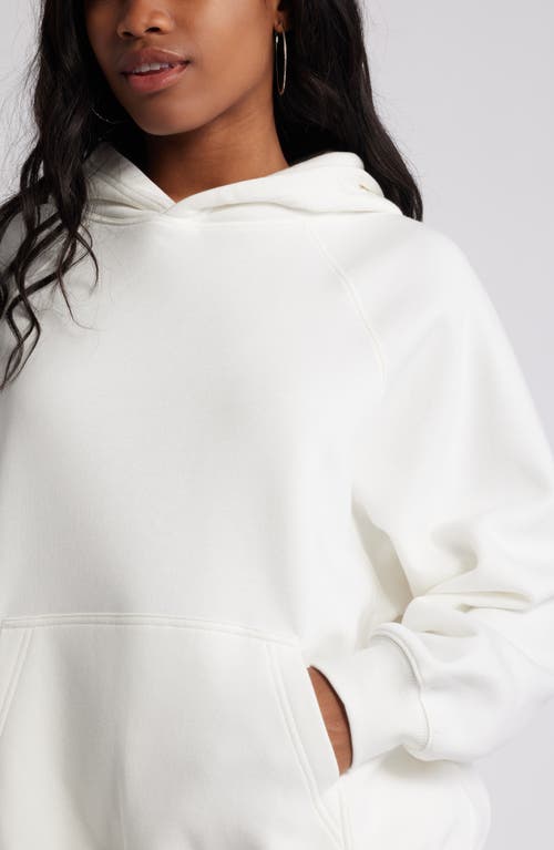 Shop Bp. Fleece Detail Oversize Raglan Hoodie In Ivory Flan