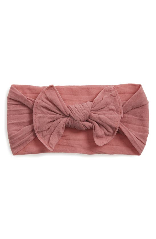 Baby Bling Babies' Knotted Bow Headband In Mauve