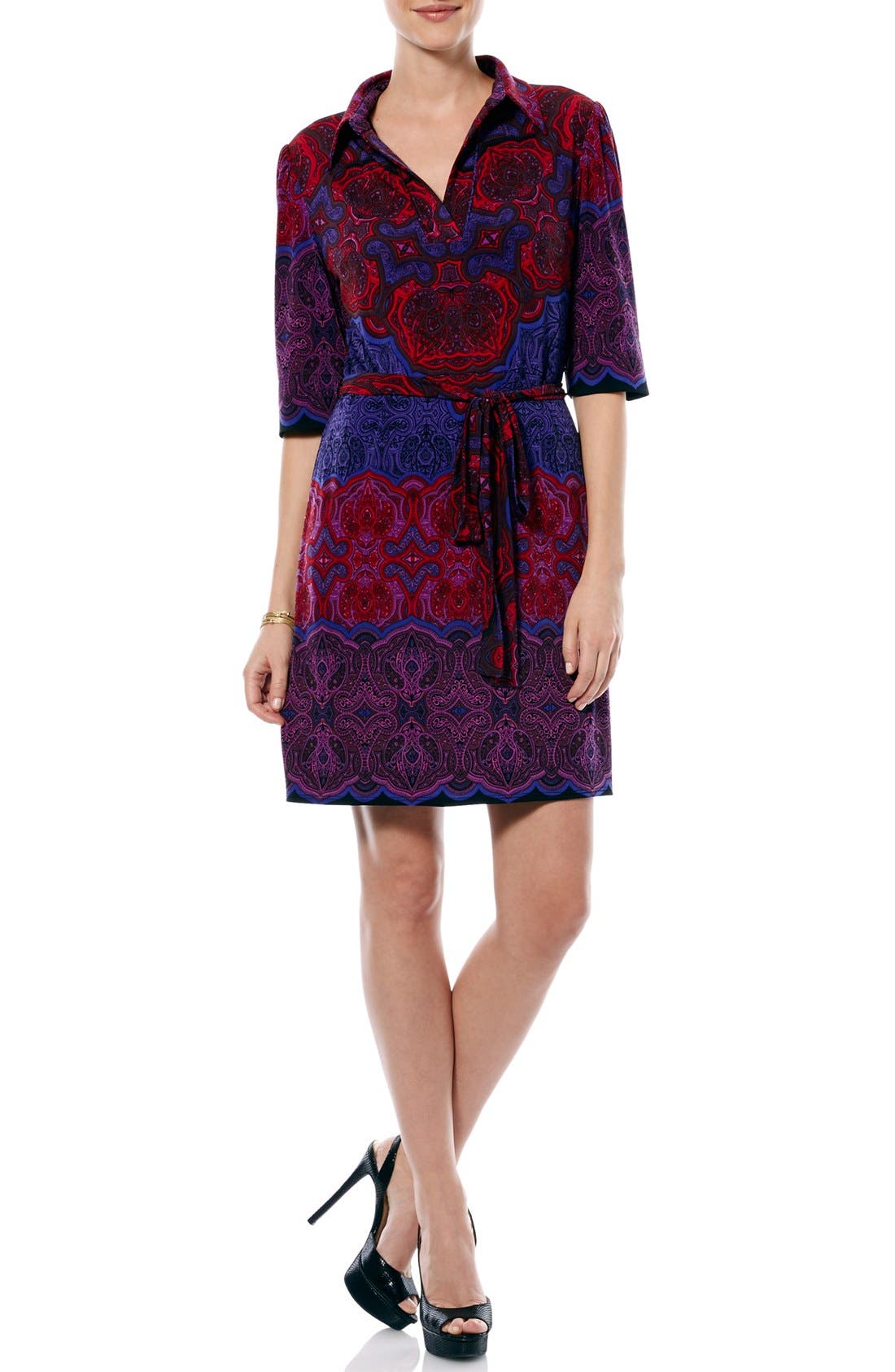 Laundry by Shelli Segal Print Collared Jersey Shirtdress Nordstrom