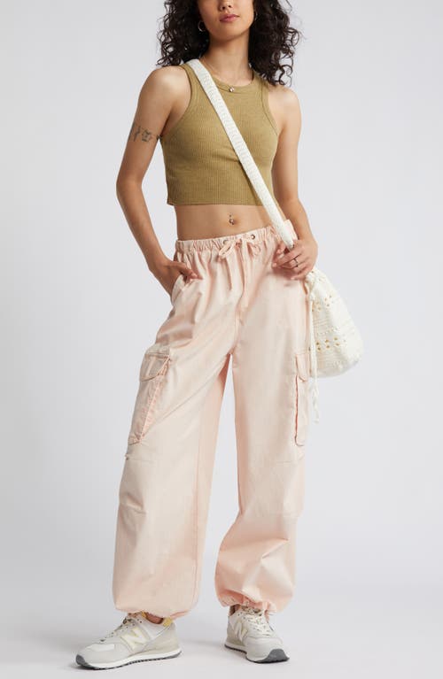 Shop Bp. Parachute Cotton Cargo Pants In Pink Sepia