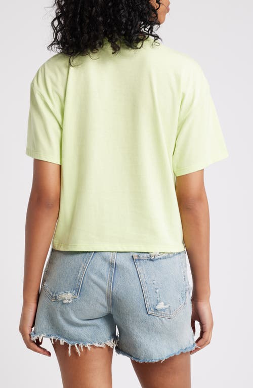 Shop Vinyl Icons Certified Yapper Crop Graphic T-shirt In Lime