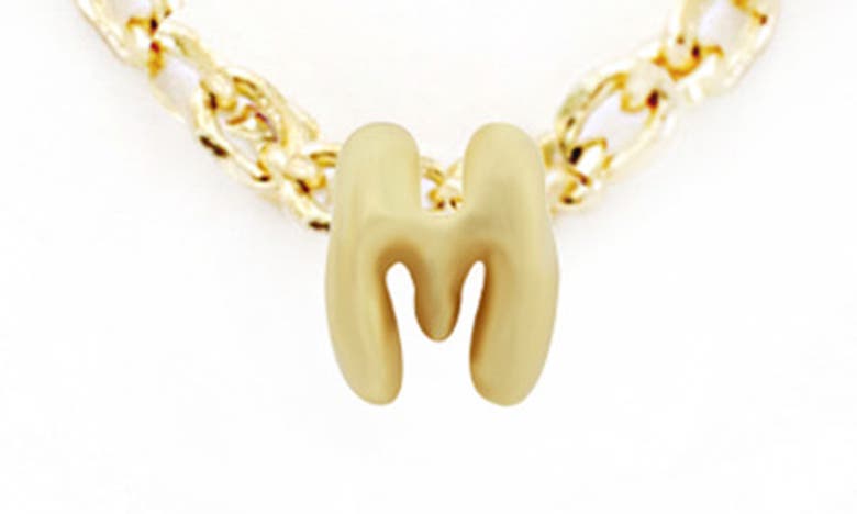 Panacea Bubble Initial Necklace In Gold-m
