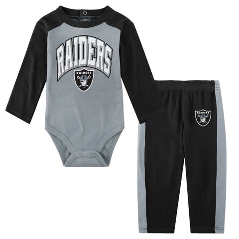 Girls Infant Black/Gray Oakland Raiders Cheer Captain Jumper Dress