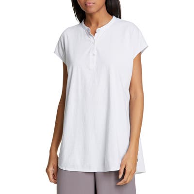 Eileen Fisher High/low Organic Cotton Tunic, Grey