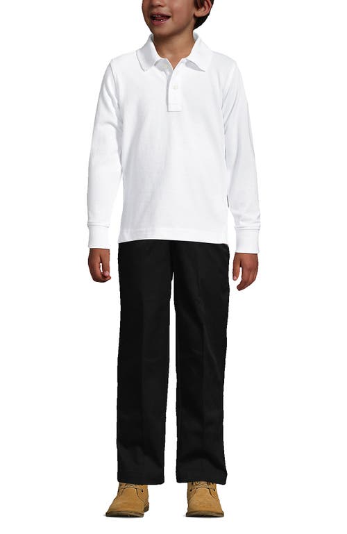 LANDS' END LANDS' END SCHOOL UNIFORM KIDS LONG SLEEVE MESH POLO SHIRT 