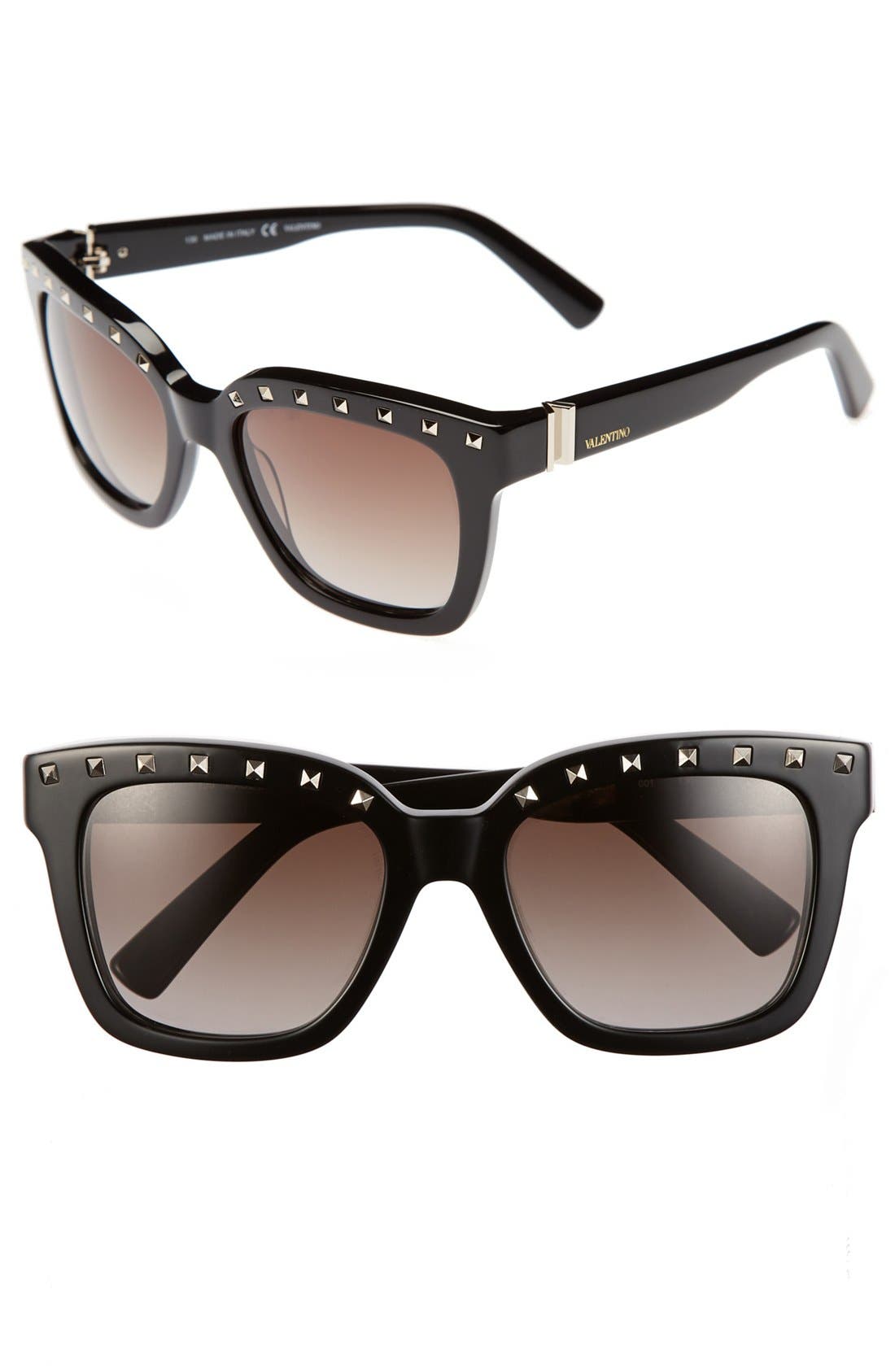 Valentino 'Rockstud' 52mm Sunglasses Nordstrom