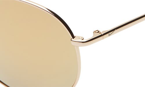 Shop Nike Chance 61mm Mirrored Aviator Sunglasses In Gold/laser Orange Gold