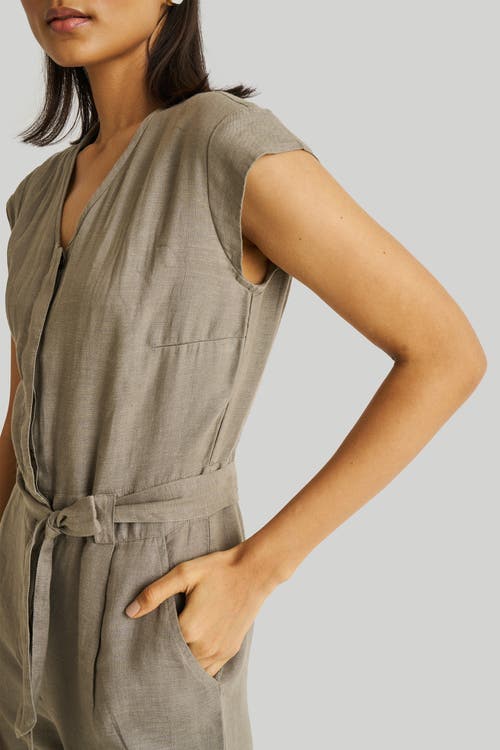 Reistor Evening Chai Jumpsuit In Hemp Dark Green