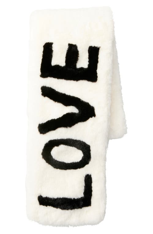 LITA by Ciara Love Recycled Polyester Faux Fur Scarf in Blk Milk Love