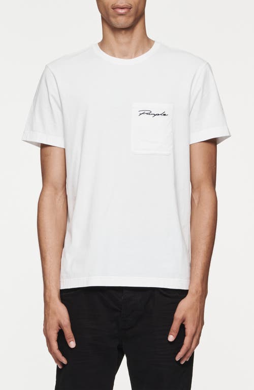 Shop Purple Brand Clean Jersey Pocket T-shirt In White