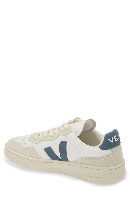 Shop Veja V-90 Leather Sneaker In Extra-white California