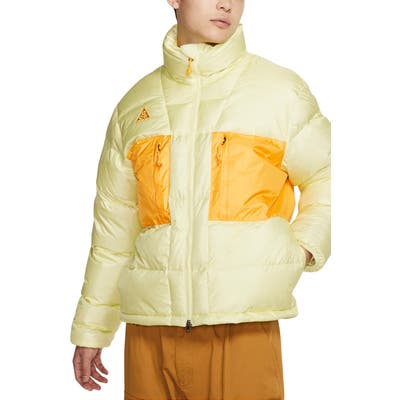 Nike Acg Water Repellent Nylon Down Jacket, Yellow