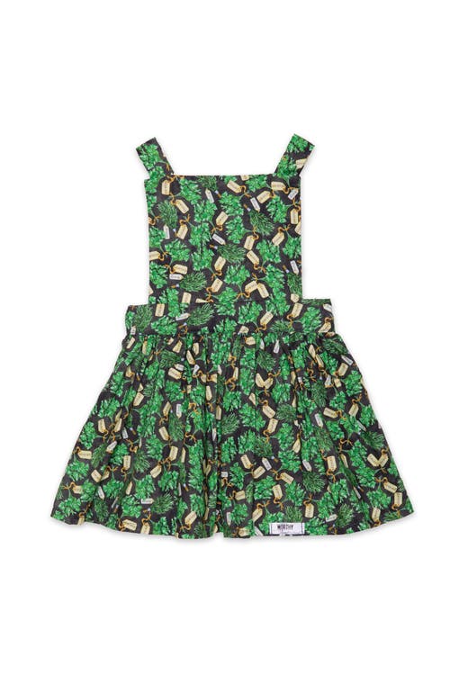 Worthy Threads Pinafore Dress In Green