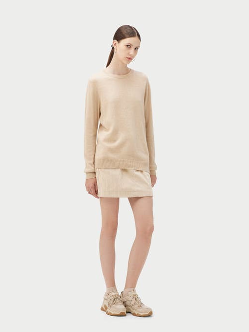 Gobi Cashmere Crew Neck Sweater In Beige