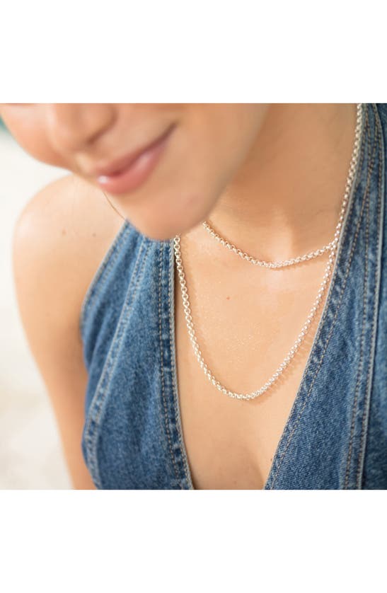 Monica Vinader 22-inch Bombato Chain In Silver