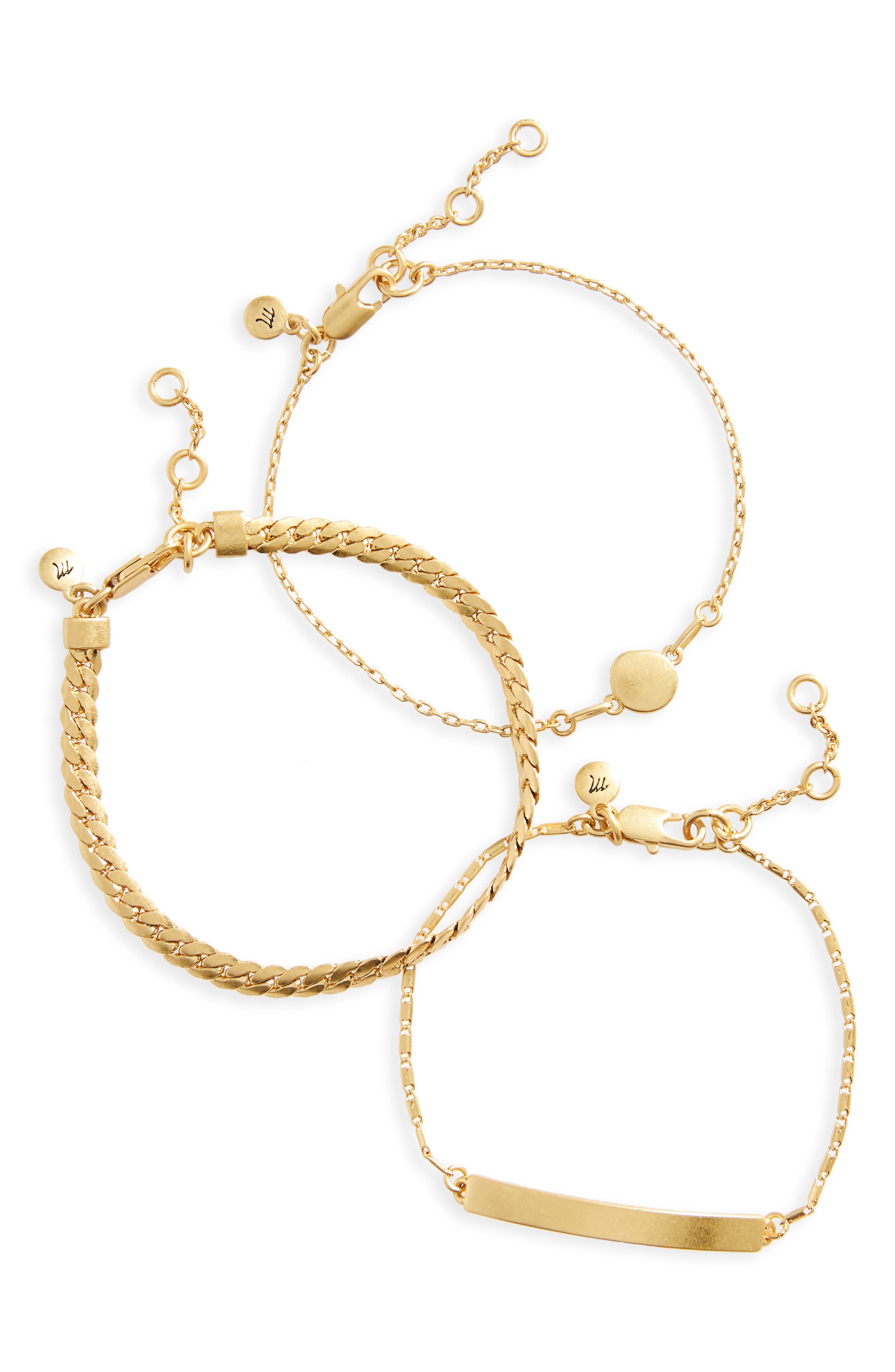Madewell 3-Pack Chain Bracelet Set 
