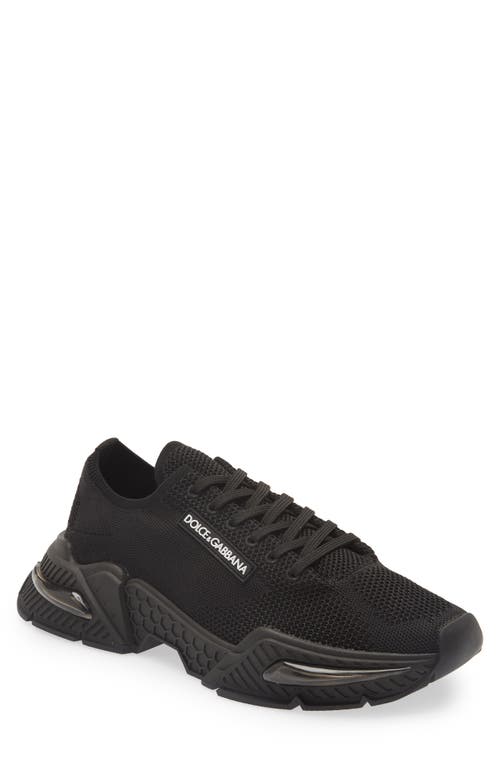 Dolce & Gabbana Airmaster Knit Low Top Sneaker in Black