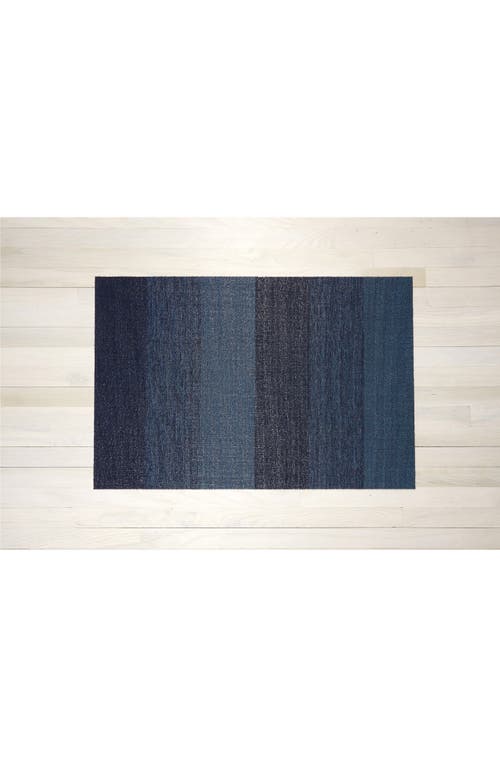 Chilewich Marble Stripe Indoor/Outdoor Utility Mat in Bay Blue at Nordstrom