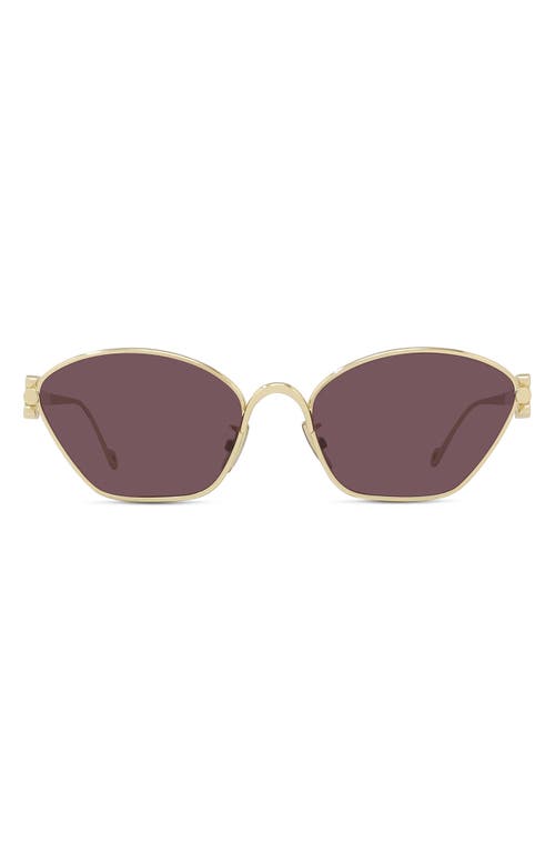 Loewe Lw40115u Anagram 30y Gold Sunglasses In Shiny Endura Gold/violet