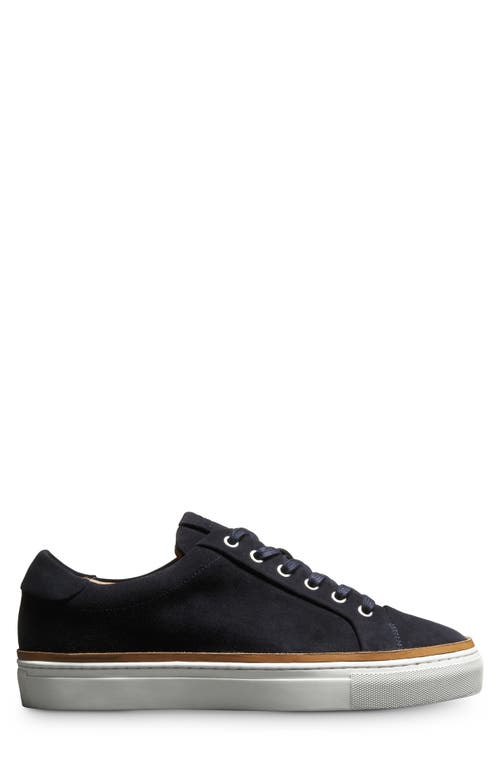Allen Edmonds Flynn Leather Sneaker In Navy