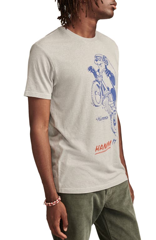 Shop Lucky Brand Hamm's Moto Graphic T-shirt In Light Heather Grey