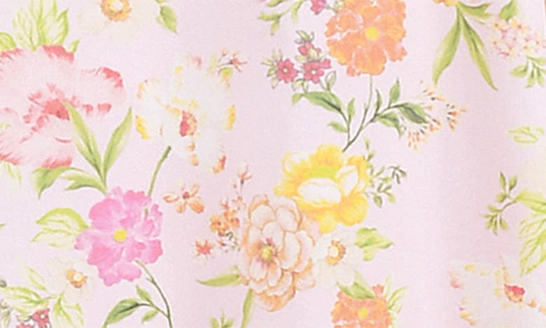 House Of Cb Rosalee Floral Stretch Cotton Petticoat Dress In Pink Floral Print
