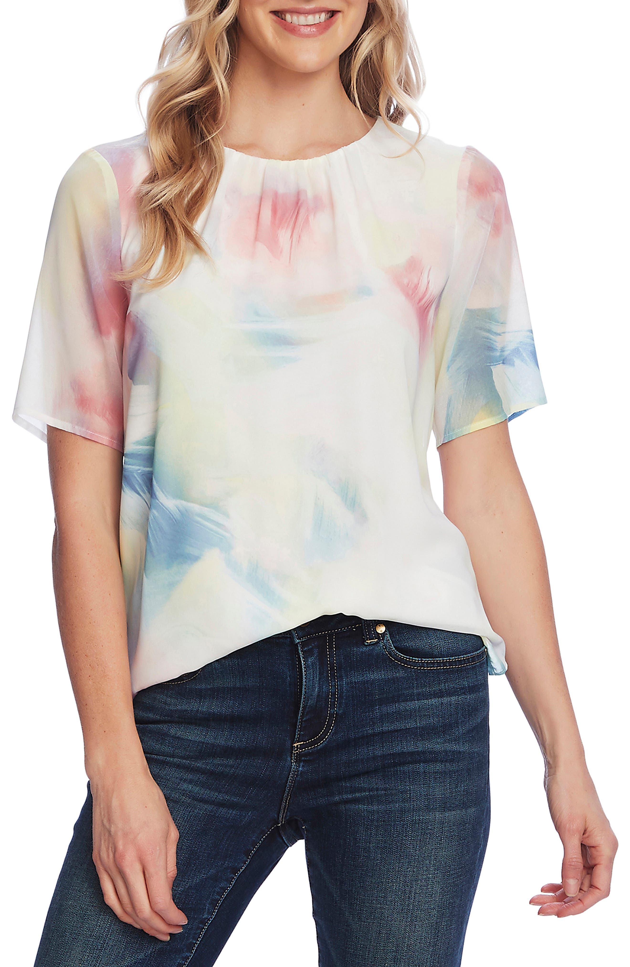 vince camuto short sleeve blouse