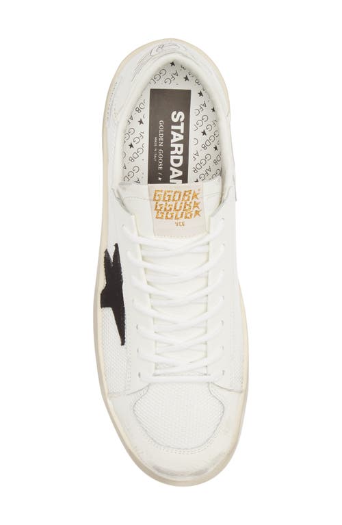 Shop Golden Goose Stardan Mixed Media Sneaker In White/black