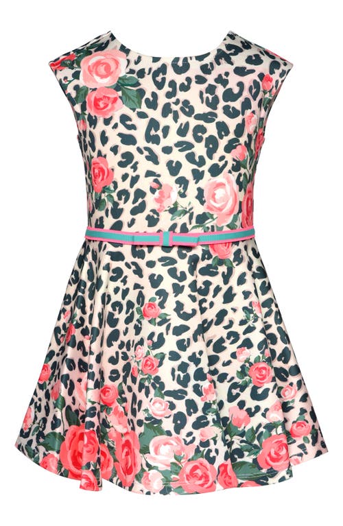 Truly Me Kids' Print Cap Sleeve Dress Pink Multi at Nordstrom,