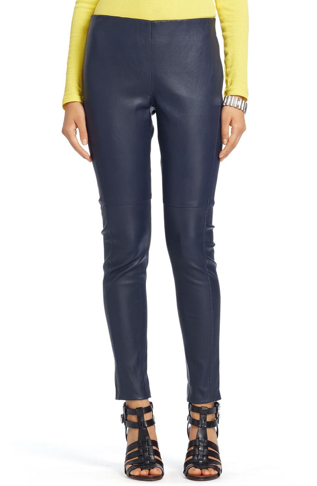 Lauren Ralph Lauren Leather Skinny Pants (Regular & Petite) Nordstrom