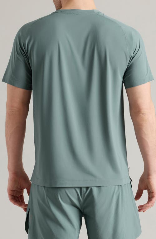 Shop Rhone Extra Mile Performance T-shirt In Sea Green/sea Glass Blue