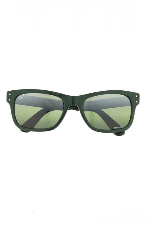 Ray-Ban Mr. Burbank 58mm Gradient Polarized Rectangular Sunglasses in Green at Nordstrom