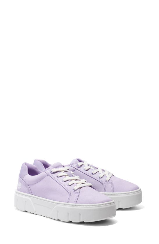 Timberland Laurel Court Platform Sneaker In Light Purple Canvas