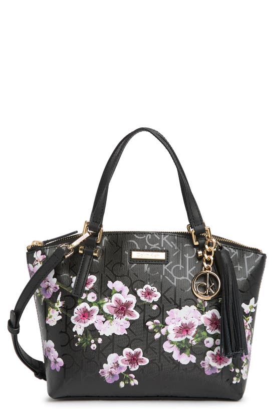 Calvin Klein Cherry Blossom Tote Bag In Blk Multi | ModeSens