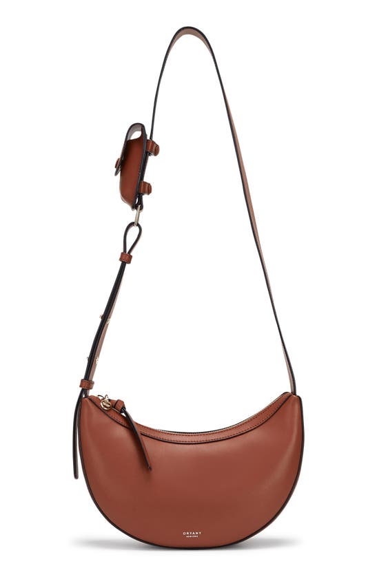 Oryany Rookie Half-moon Leather Crossbody Bag In Toffee Tan