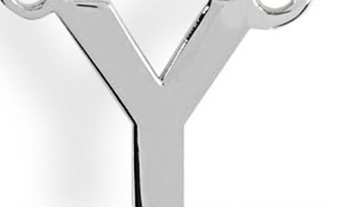 Meshmerise Diamond Initial Charm Necklace In Silver-y
