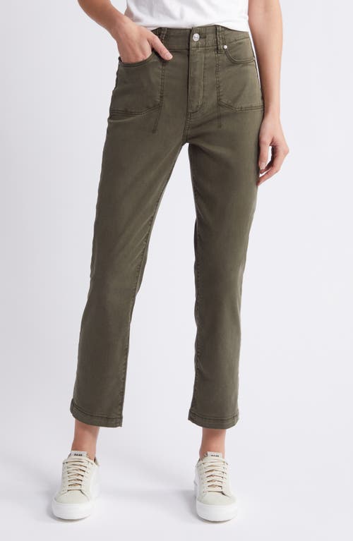 PAIGE Drew Straight Leg Utility Pants Forester Green at Nordstrom,